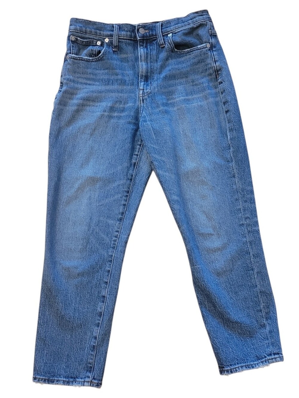 Madewell‎ High Rise Slim Crop Boy Blue Denim Jeans Size 28